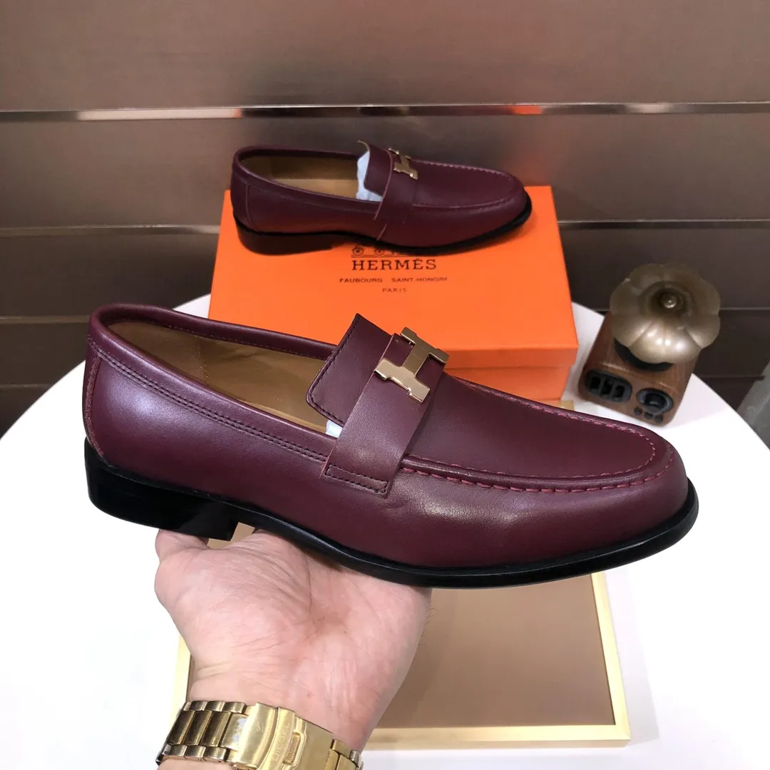 Men's shoes💰460💰【LOUIS VUITTON】(sheepskin lining) new cowhide LV formal shoes🎩🎩❗️🆘made one to one at the counter🎩original quality, imported cowhide upper➕full sheepskin lining➕original rubber outsole, {high quality visible}👣Size: 38-45 (45 custom-made)